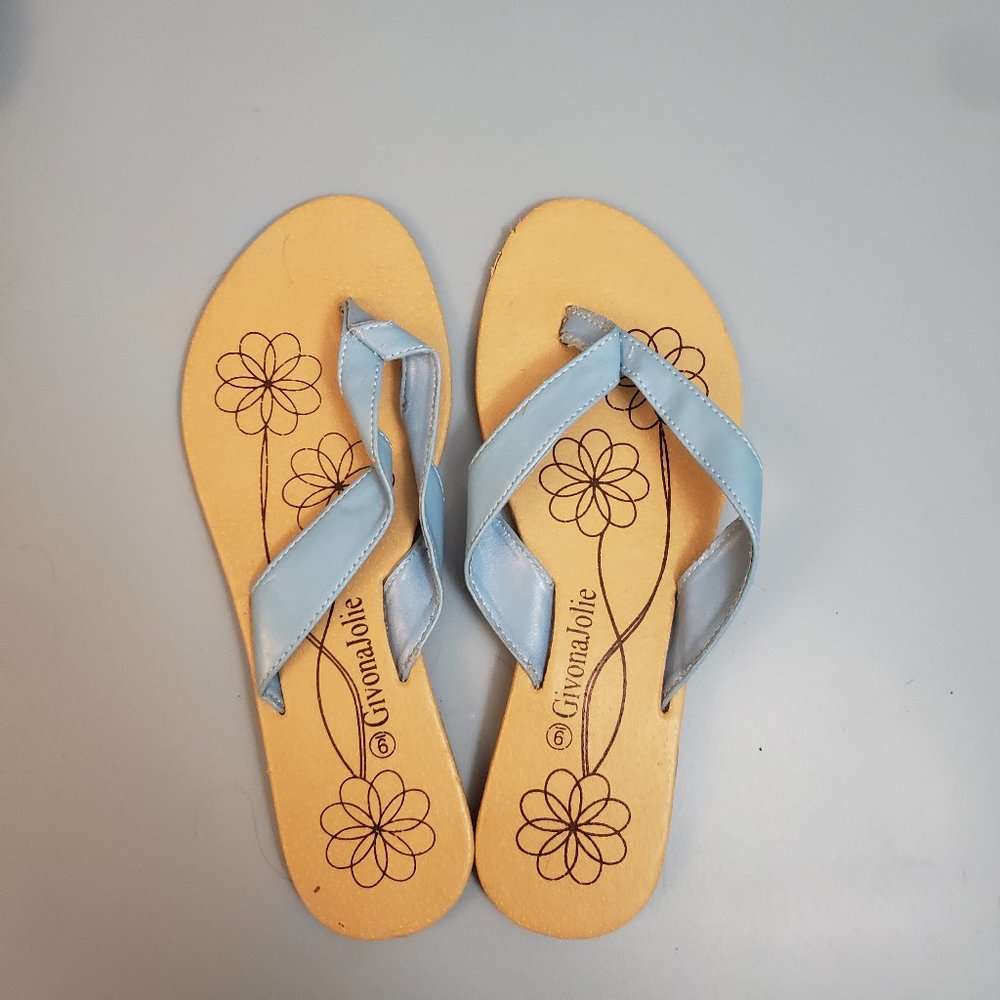 Givona Jolie blue flip flops